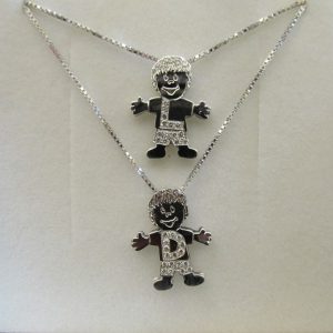 Ciondoli in oro bianco 750°°° con diamanti