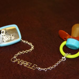 Portaciuccio in argento 925°°° realizzato con nome e disegno su richiesta del cliente